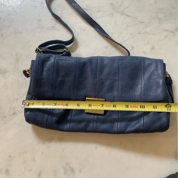 J Crew Margate Blue Leather Crossbody Bag - Picture 5 of 12